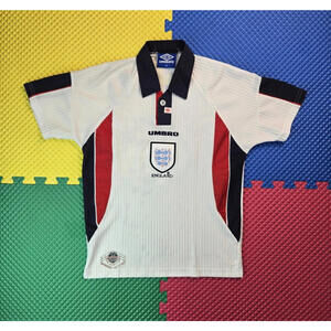 Umbro Vintage 90s England Home Football Soccer Jersey Boys Youth 12 13 Years